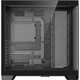 Boîtier tour midi en bois courbe Antec c8 (couleur bois noir | 2x USB-A | 1x USB-C | verre trempé)