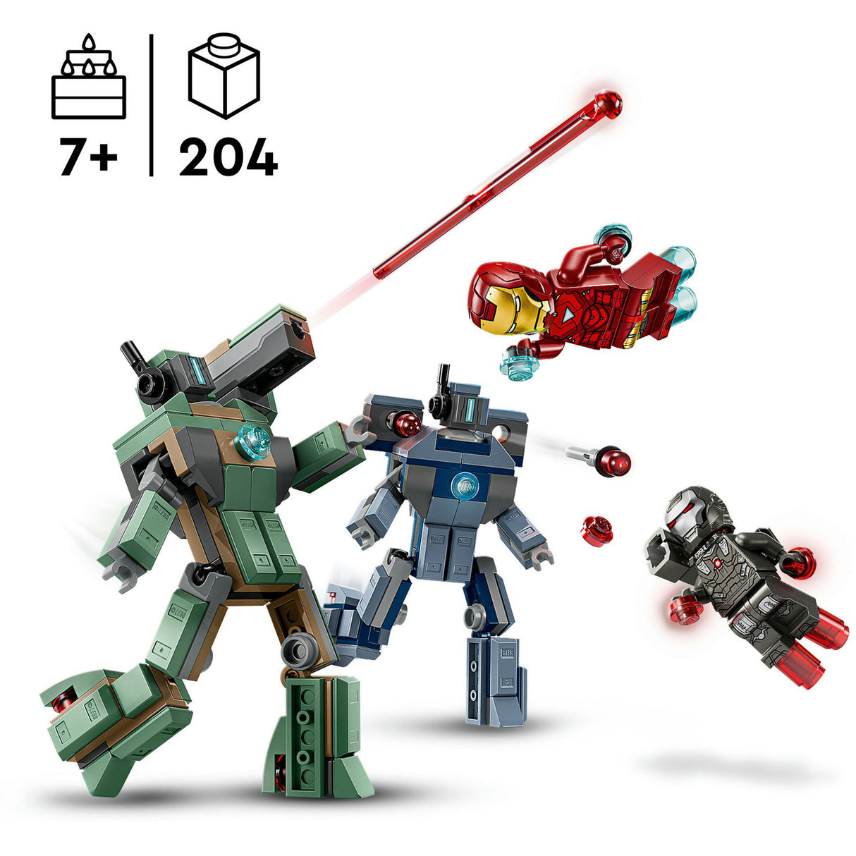 Lego super heros merveille 76320 iron man et machine de guerre contre les drones marteaux