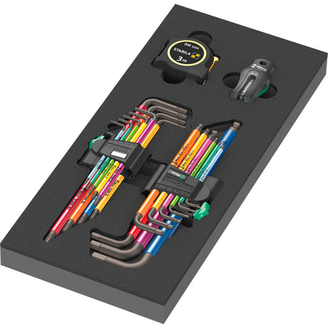 Wera 9740 insert en mousse avec clés à broches, jeu 1, 20 pièces - 05150140001