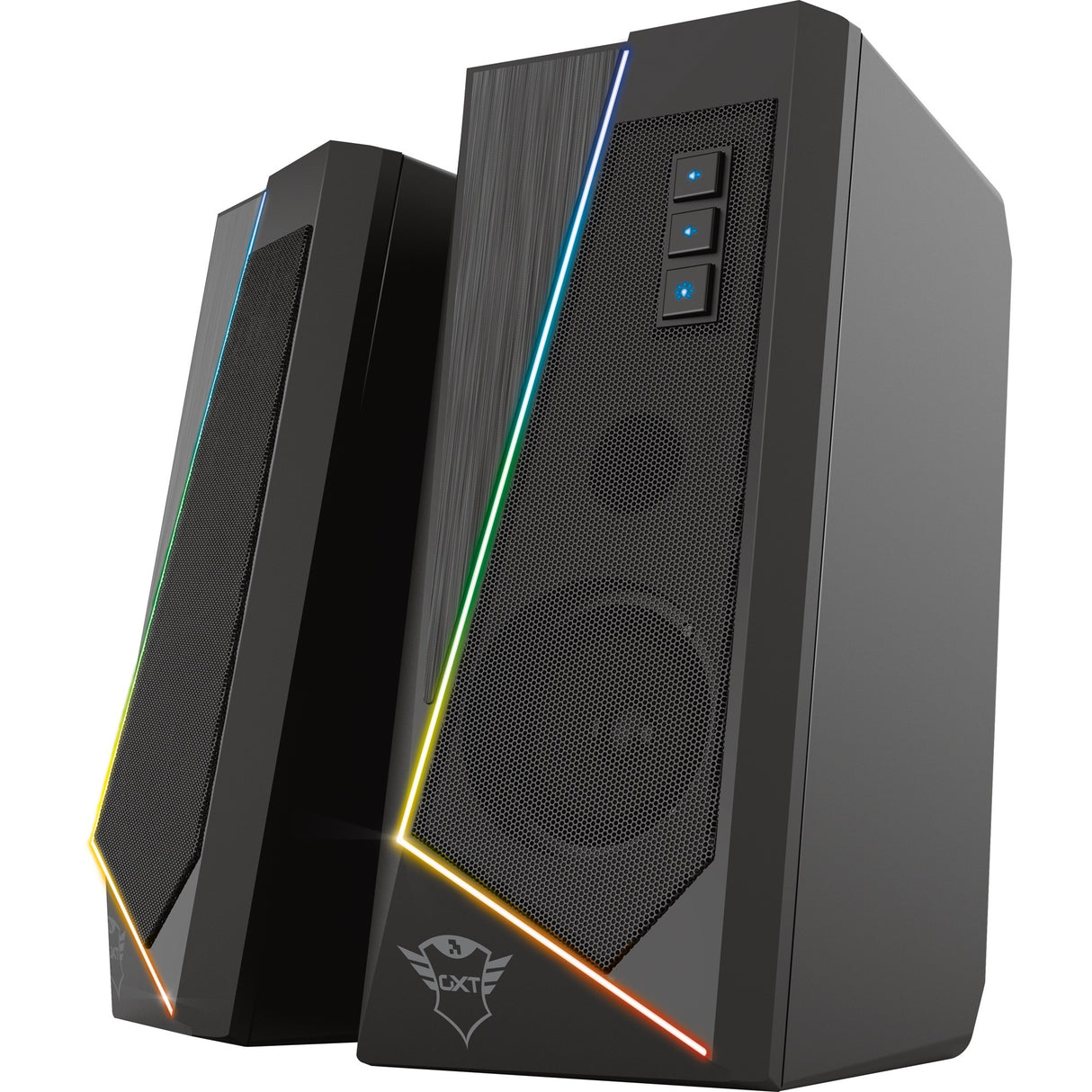 Trust GXT 609 Zoxa ensemble d'enceintes éclairées RVB Enceinte PC (noir, LED RVB)