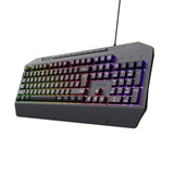 Clavier de jeu Trust GXT 836 EVOCX RGB (noir, disposition américaine (QWERTY), membrane, 100%, RVB)