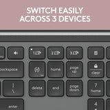 Ensemble de bureau sans fil fin Logitech mk950 signature (graphite, disposition américaine-internationale (qwerty), 400 - 4000 dpi)