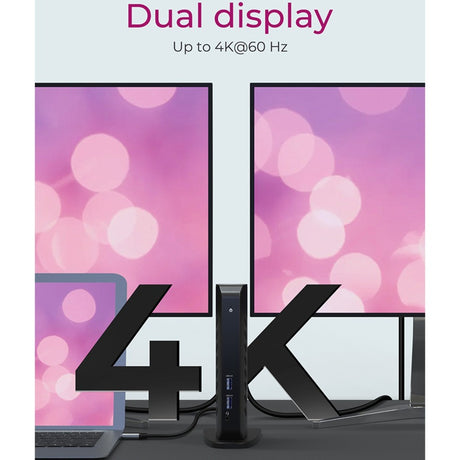 Station d'accueil Icy box ib-dk2252ac (noir, USB-A, HDMI, port d'affichage)