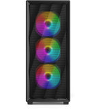 Boîtier tour midi Sharkoon vk4 arc-en-ciel (noir | 2x usb-a | rgb | verre trempé)