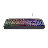 Clavier de jeu Trust GXT 836 EVOCX RGB (noir, disposition américaine (QWERTY), membrane, 100%, RVB)