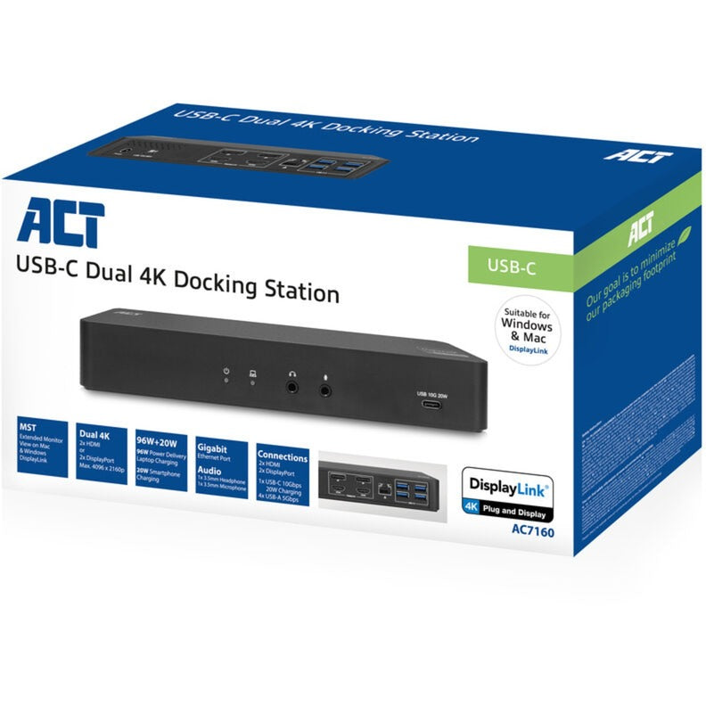 ACT Connectivité USB-C DockingStation 4K Lien d'affichage