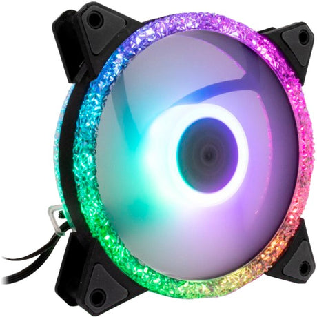 Inter-tech argus rs-071 rgb 120x120x25 ventilateur de boîtier (noir, 120 x 120 x 25 mm, pwm)