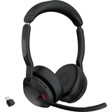 Jabra évolue2 55, incl. support de chargement pour casque supra-auriculaire (noir, stéréo, uc, usb-c, link380c)