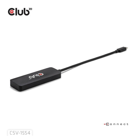 Adaptateur Club 3D USB-C vers Triple HDMI MST Hub 4K60Hz (Noir)