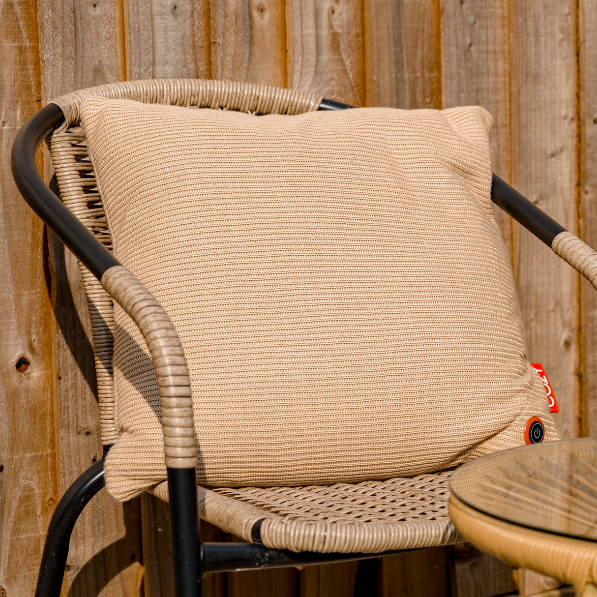 Coussin chauffant sans fil Cosy una tricoté 45 x 45 cm