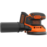 Ponceuse excentrique à batterie Black+decker bdcros18 18v (noir orange, sac de rangement, chargeur et batterie inclus)