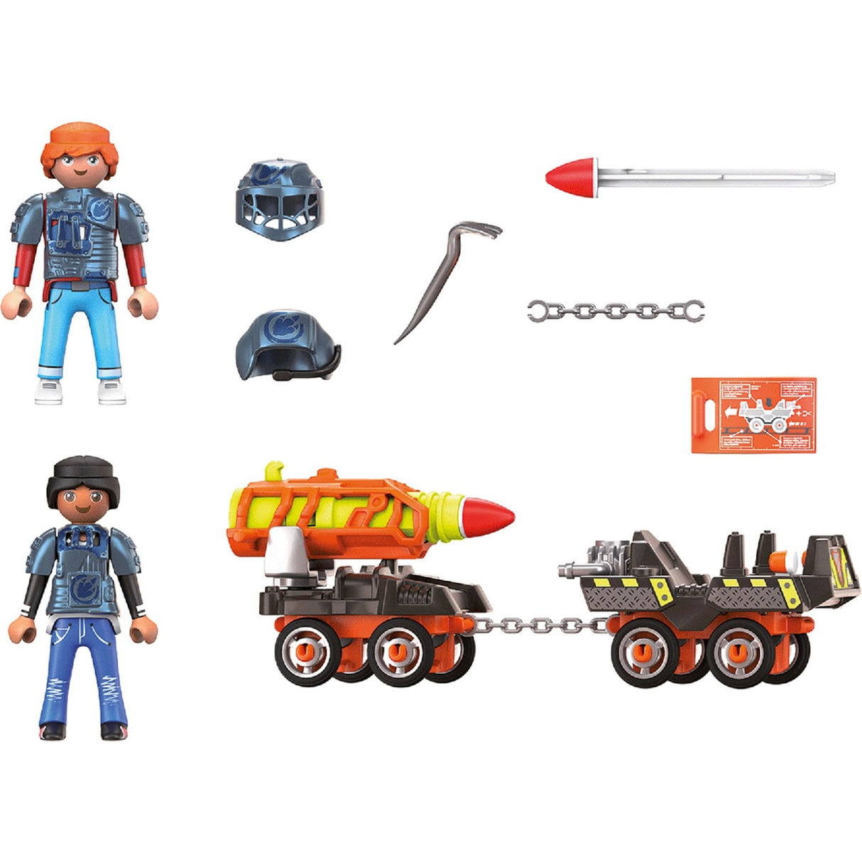 Playmobil Dino Rise - Jouets de construction de kart-fusée de mine de dinosaure (70929)