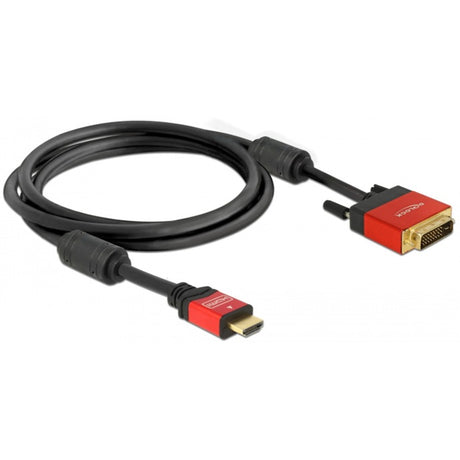 Delock adaptateur HDMI A (mâle) > DVI (mâle) haute vitesse (noir, 2 mètres)