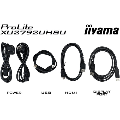 Moniteur Iiyama prolite xu2792uhsu-b6 27 4k uhd (noir, hdmi, port d'affichage, 3x usb-a, usb-b, usb-c)