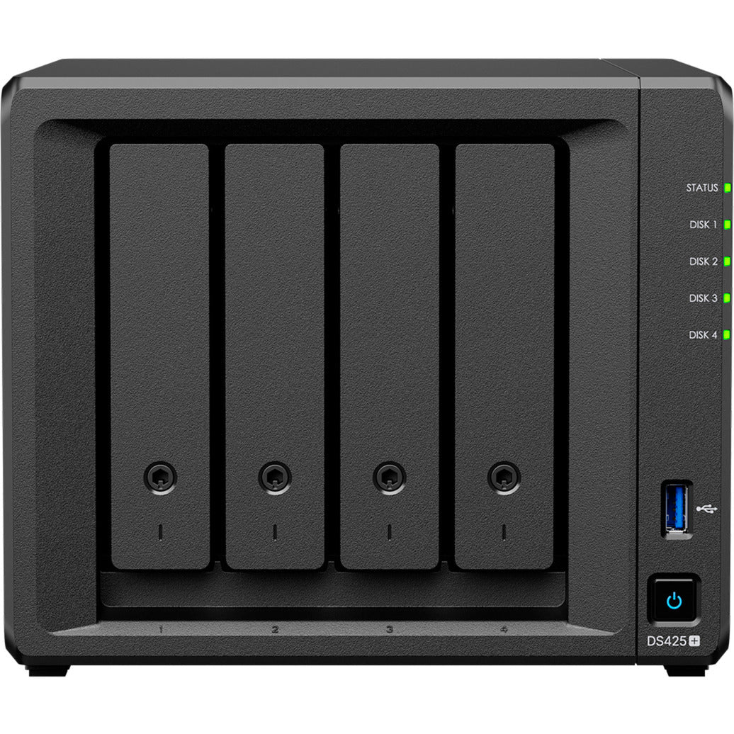 Synology diskstation ds425+ nas (noir, 2x LAN, 2x USB-A 3.2 (5 Gbit s))