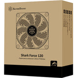 Ventilateur de boîtier Silverstone shark force 120 (noir, 120 x 120 x 25 mm, pwm)