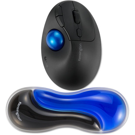 Kensington slim duo gel souris trackball repose-poignet support de poignet (bleu noir)