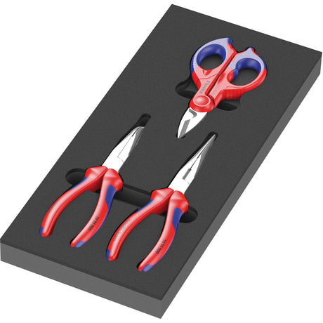 Wera 9781 insert en caoutchouc mousse avec jeu de pinces Knipex 2, 3 pièces - 05150181001