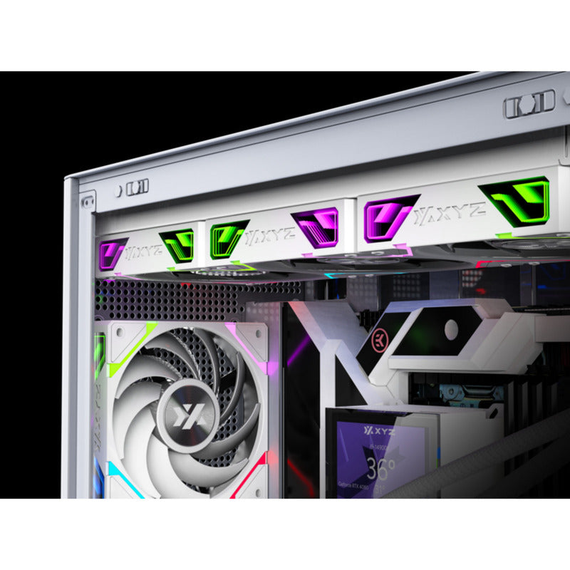 Xyz pc gear hydroview aio 360 refroidissement par eau (blanc, argb, pwm)