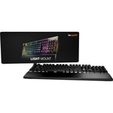 Soyez silencieux! Clavier de jeu mécanique RVB linéaire silencieux à montage léger (noir, disposition américaine (qwerty), linéaire silencieux, 100 %, argb, touches pbt à double prise)