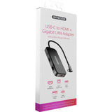 Adaptateur Sitecom USB-C vers HDMI + Gigabit LAN (noir)