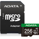 Carte mémoire Adata speed plus microSDXC 256 Go (uhs-i u3, classe 10, v30, a2)