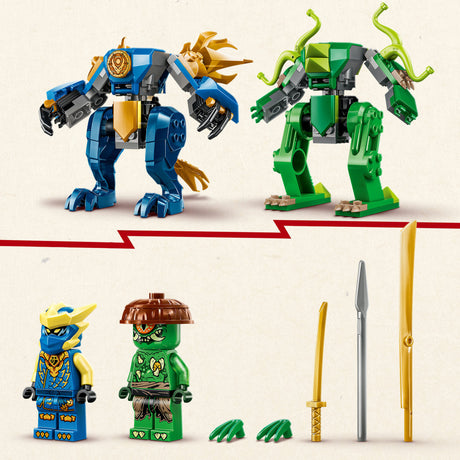 Lego ® ninjago® - la bataille du robot dragon de Jay - jouet robot - ensemble de jeu avec 2 figurines - 71853