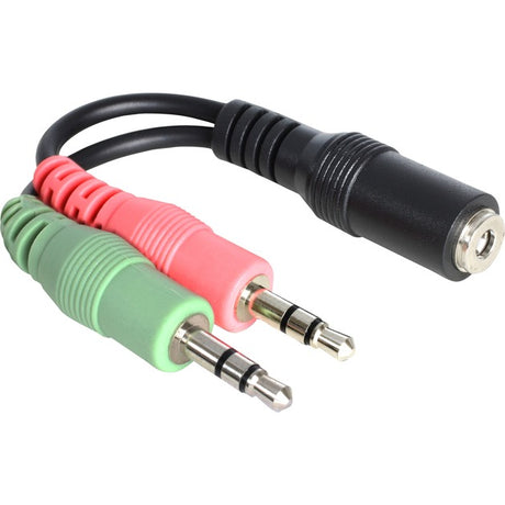 Delock câble répartiteur adaptateur casque (noir, 65459, 0,12 mètres)