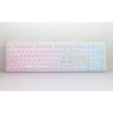 Clavier mécanique RVB blanc pur classique Ducky One 3 (blanc, disposition américaine (qwerty), cerise mx speed silver, 100 %, LED RVB, pbt double-shot, remplaçable à chaud, mécanique charlatan)