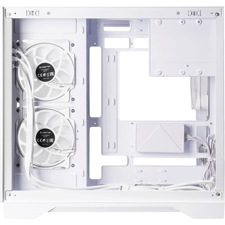 Boîtier Chieftec Visio Midi Tower (blanc | 2x USB-A | 1x USB-C | RVB | verre trempé)