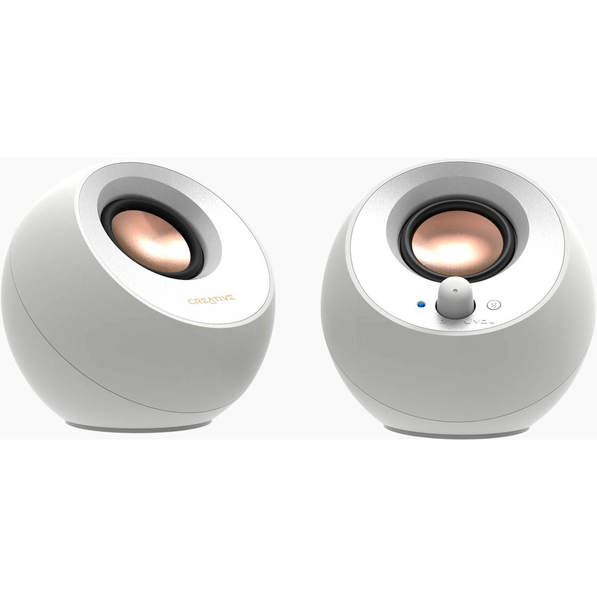 Enceinte PC Creative Pebble V3 (blanc, Bluetooth, USB-C, Aux)