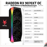 Carte graphique XFX Radeon RX 9070 XT Quicksilver (noir, RDNA4, GDDR6, 3x DisplayPort, 1x HDMI 2.1)