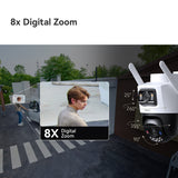 Imou aov dual lens 5mp+5mp buitencamera (wit, 3k, 4g lte, wifi 6, solar panel)
