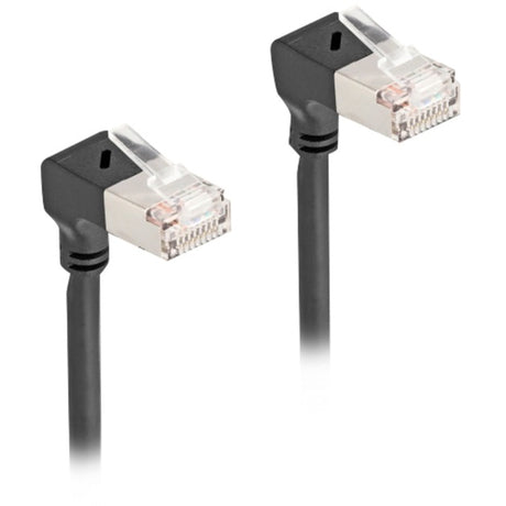 Delock câble réseau rj45 cat.6a s ftp slim 90° coudé vers le bas câble de 3 m (noir)