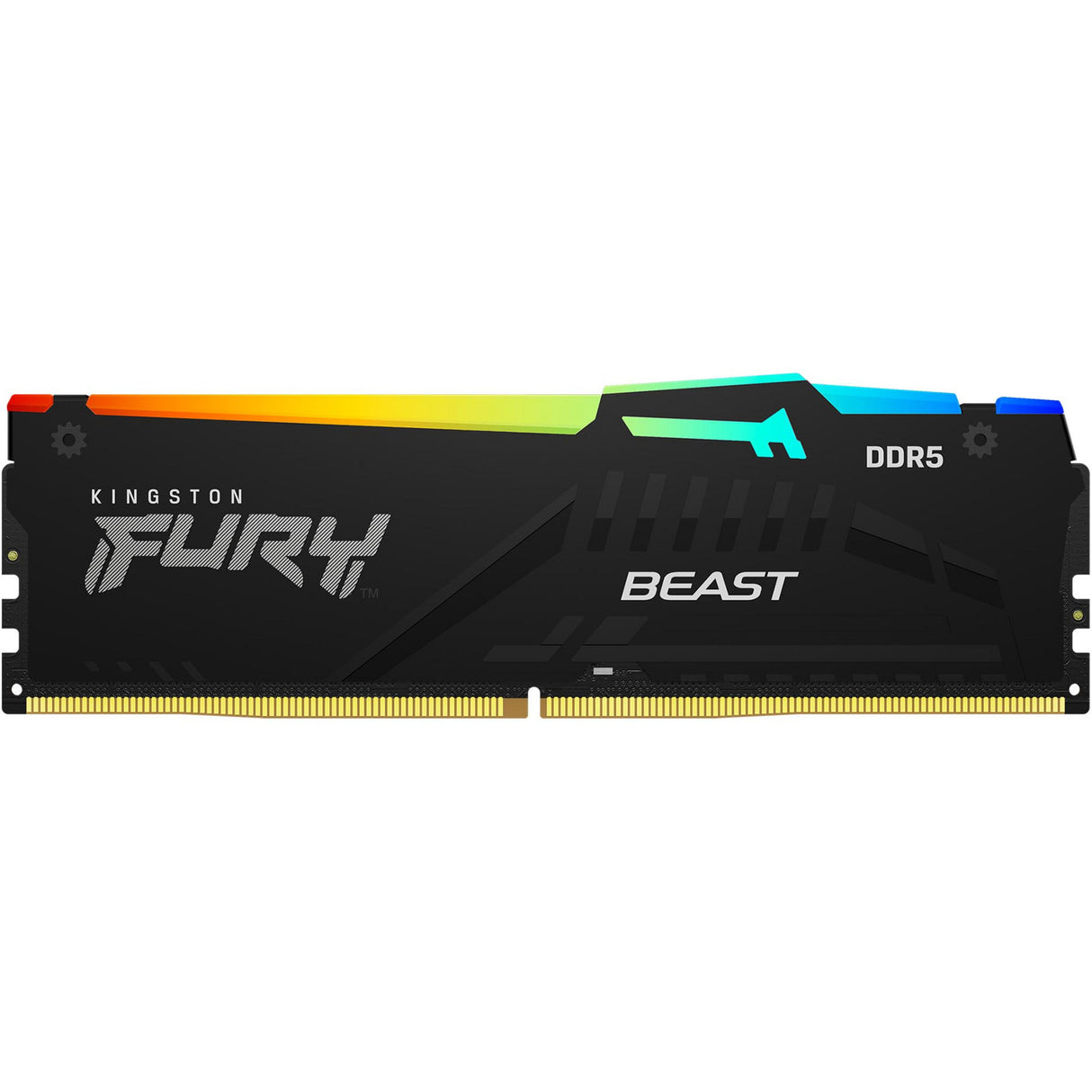 Kingston Fury Beast RGB 64 Go DDR5-5600 (2x 32 Go) RAM (noir, KF556C36bbe2ak2-64, XMP 3.0, Expo)