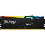 Kingston Fury Beast RGB 64 Go DDR5-5600 (2x 32 Go) RAM (noir, KF556C36bbe2ak2-64, XMP 3.0, Expo)