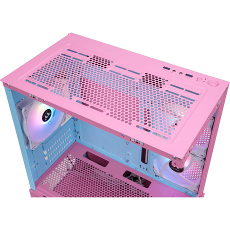 Boîtier mini tour Thermaltake view 170 tg argb (rose | 2x usb-a | rgb | verre trempé)