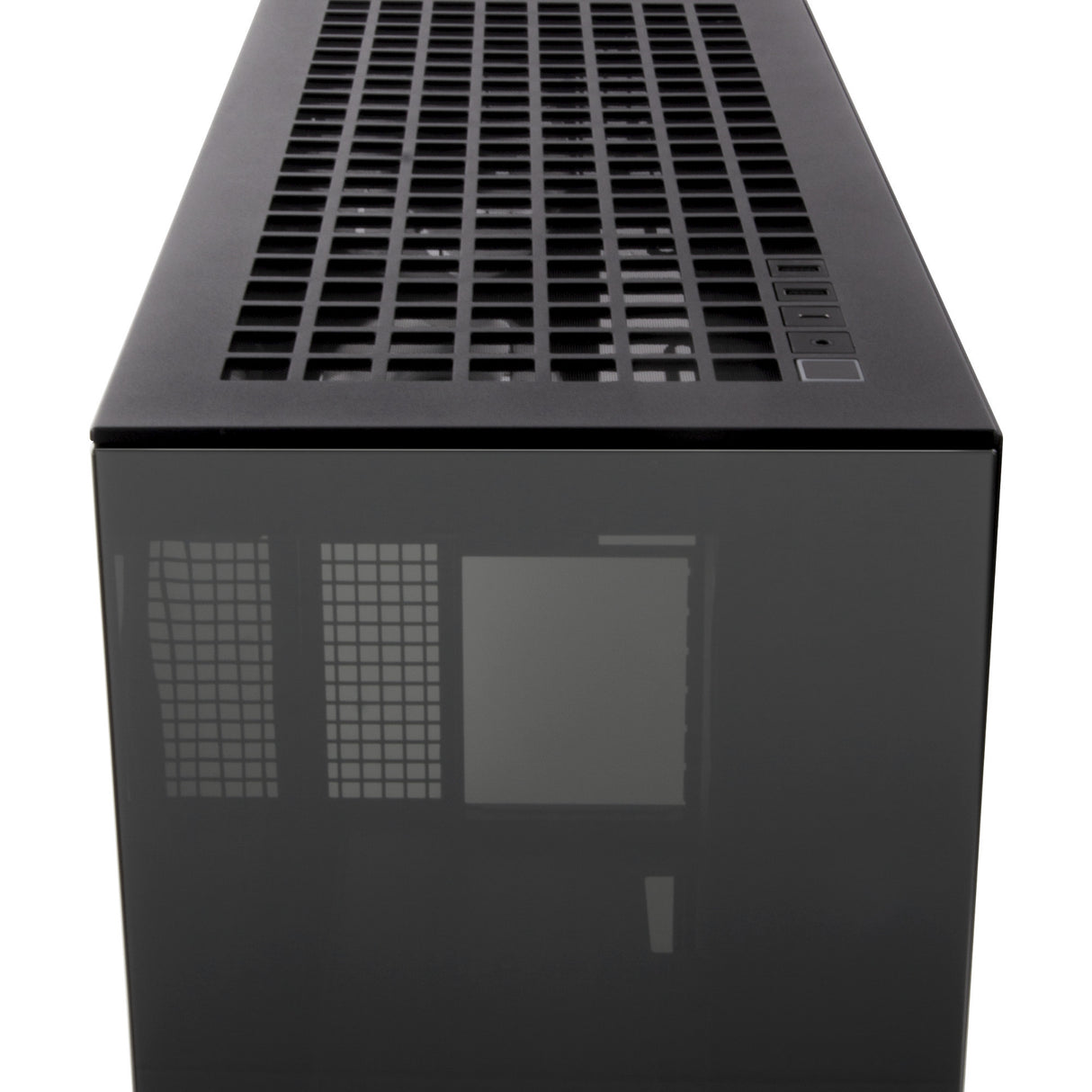 Boîtier tour midi Arctic xtender vg (noir (mat) | 2x USB-A | 1x USB-C | RVB | verre trempé)