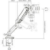 Bras de moniteur act noir ac8311