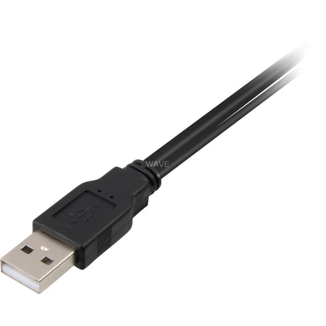 Delock 2x USB-A 2.0 mâle > Câble répartiteur USB mini 5 broches (noir rouge, 1 mètre)