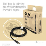 Adaptateur bidirectionnel Club 3D USB-C vers Mini DisplayPort DP40 (noir, 2 mètres, certifié Vesa)