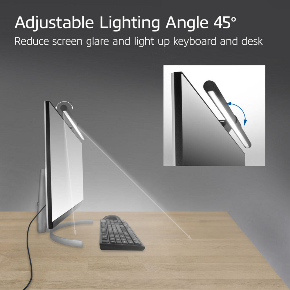 Barre lumineuse LED pour moniteur à intensité variable Act Connectivité Barre LED (noir, alimenté par USB, 3 000 K-6 500 K)