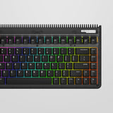 Clavier mécanique sans fil côté obscur Iqunix og80 (noir, disposition américaine (qwerty), rouge gateron, 80 % (tkl), LED RVB, échangeable à chaud, pbt, 2,4 GHz | Bluetooth 5.1 | USB-C)