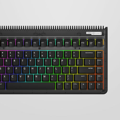 Clavier mécanique sans fil côté obscur Iqunix og80 (noir, disposition américaine (qwerty), rouge gateron, 80 % (tkl), LED RVB, échangeable à chaud, pbt, 2,4 GHz | Bluetooth 5.1 | USB-C)