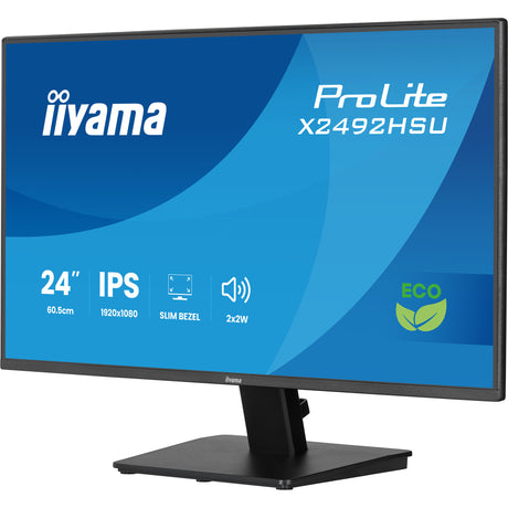 Moniteur Iiyama prolite x2492hsu-b1 24 (noir (mat), HDMI, port d'affichage, 2x USB-A)
