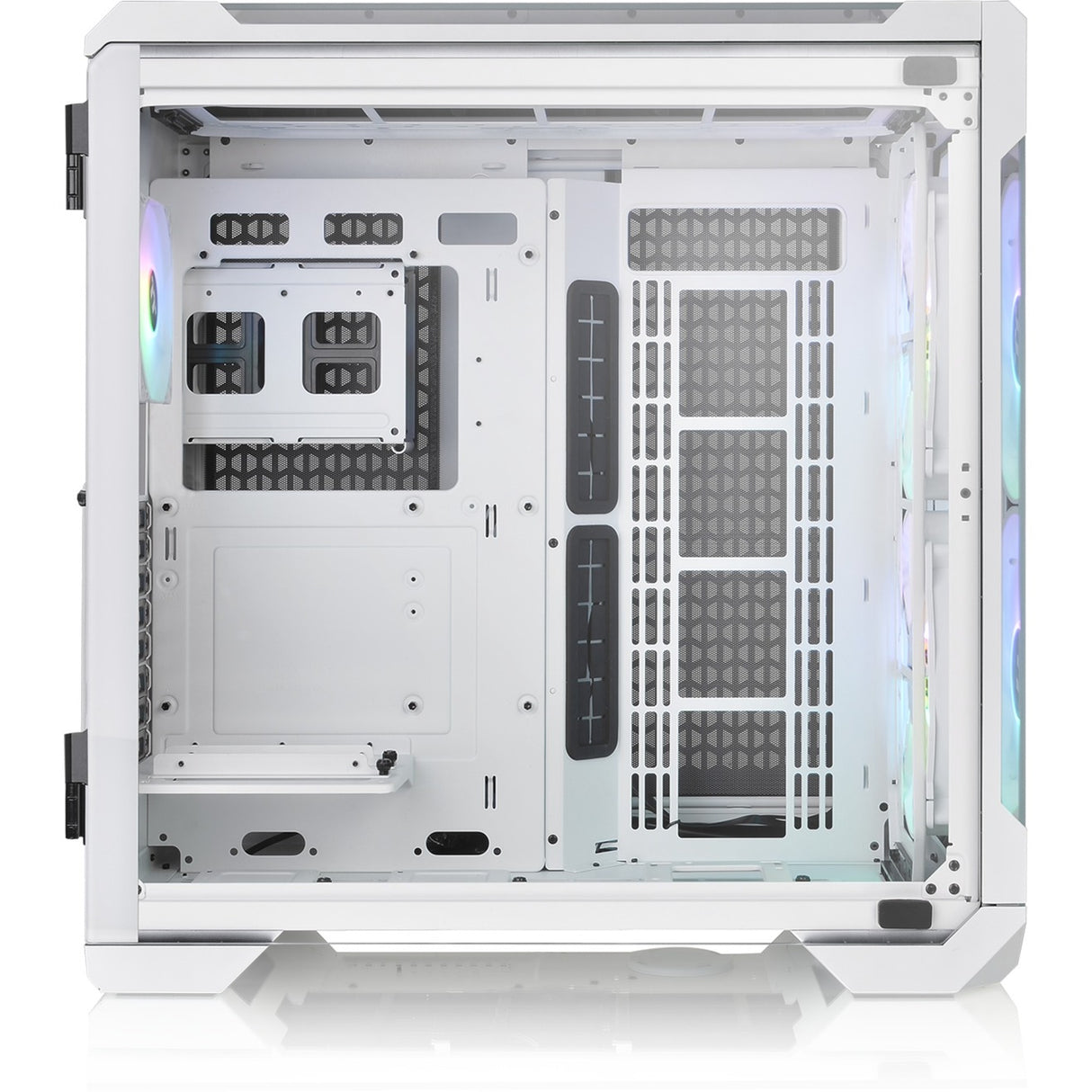 Boîtier tour midi Thermaltake view 51 tg snow argb edition (blanc | 4x USB-A | 1x USB-C | RVB | fenêtre)