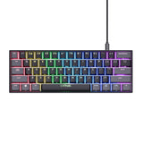 Trust GXT 867 Acira 60 % mini clavier de jeu mécanique (noir, disposition américaine (QWERTY), Outemu Red, 60 %, RVB)