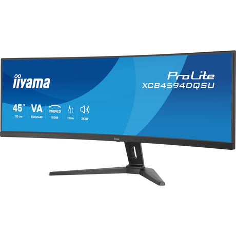 Moniteur ultra-large incurvé Iiyama Prolite XCB4594DQSU-B1 44,5 (noir (mat), HDMI, DisplayPort, USB, audio)