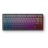 Clavier de jeu mécanique à structure de joint tri-mode Mchose G75 Pro (noir, disposition américaine (QWERTY), KTT Cabbage Tofu V2, 75 %, RVB, échange à chaud, PBT Double-Shot, 2,4 GHz | USB-C | Bluetooth)