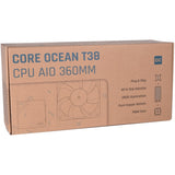 Alphacool core ocean t38 360 waterkoeling (zwart)